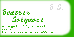 beatrix solymosi business card